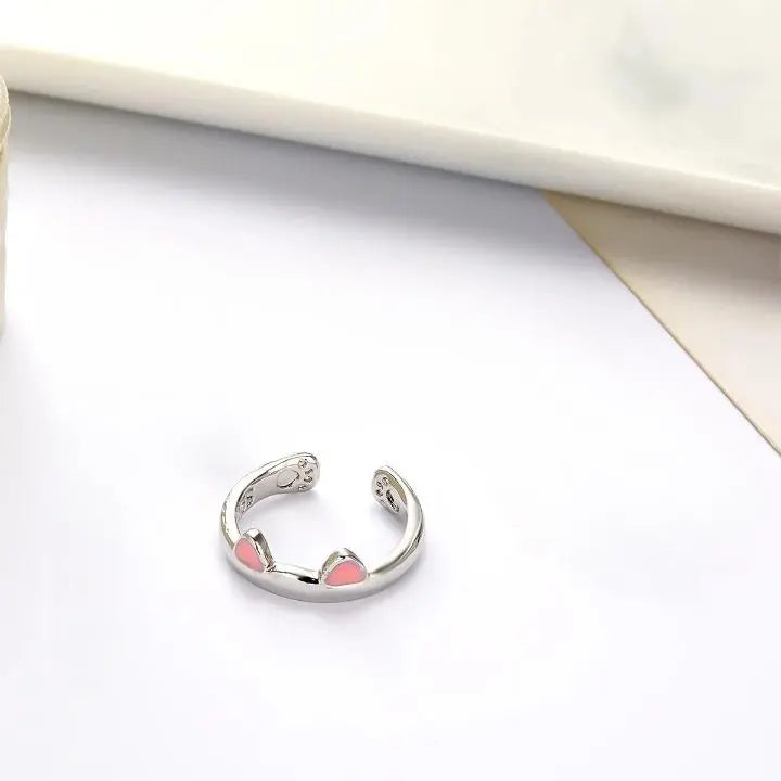 Bague Chat Ouverte en Forme d'Oreilles