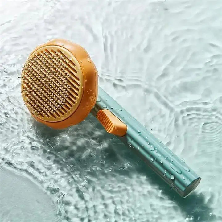 Brosse Chat Poil Long avec Bouton Autonettoyant