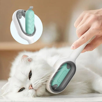 Brosse à poils en plastique avec petit réservoir d'eau et lingettes pour chat Pour toi Mon chat