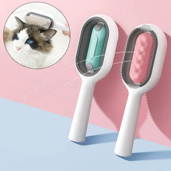 Brosse à poils en plastique avec petit réservoir d'eau et lingettes pour chat Pour toi Mon chat