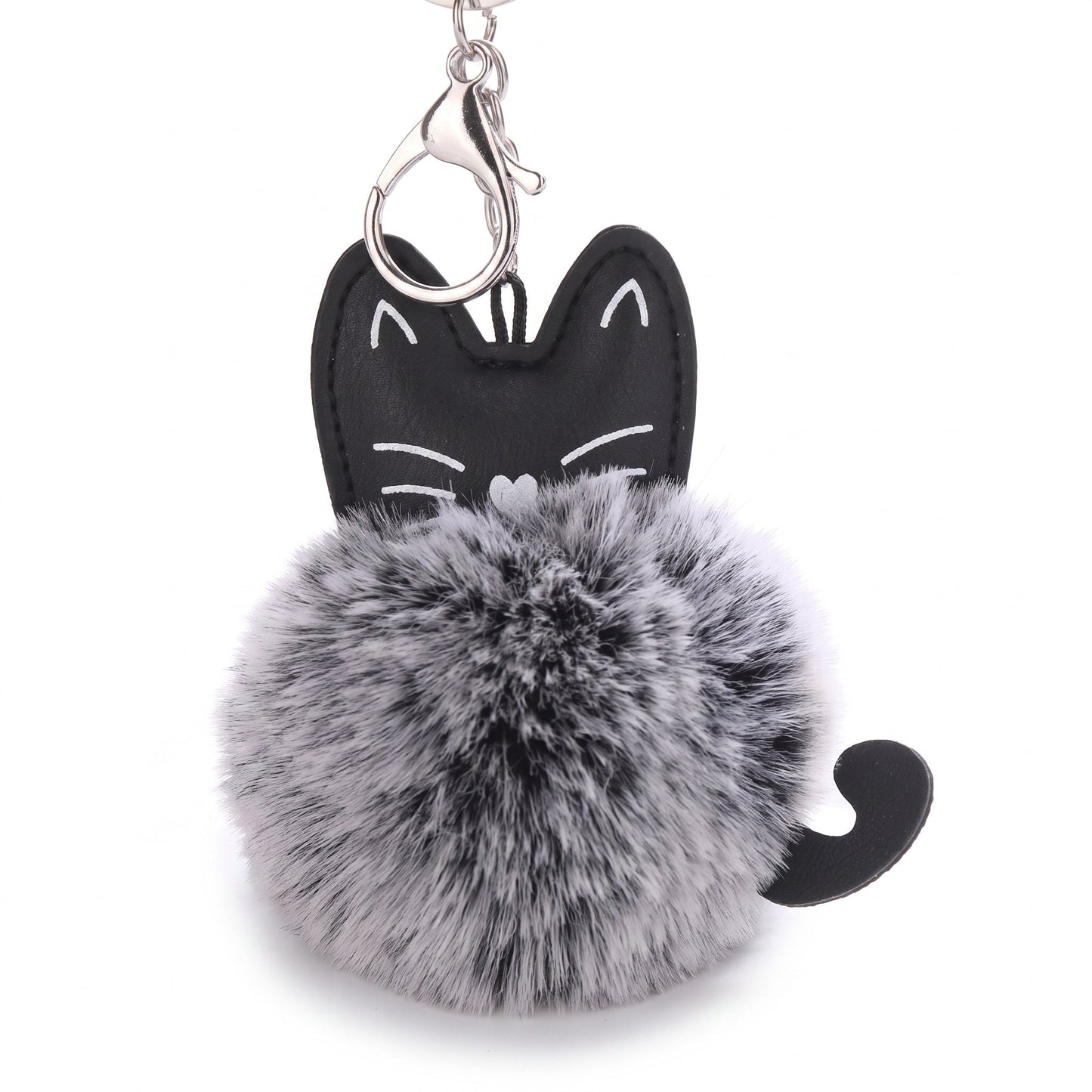 Porte-clés mignon en forme de chat avec boule de fourrure Pour toi Mon chat