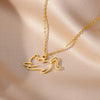 Collier pendentif chat creux pour femme Pour toi Mon chat