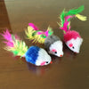 Ensemble de dix souris en peluche avec plumes colorées pour chat Pour toi Mon chat