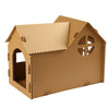 Maison de chat à gratter semi-fermée en papier ondulé Pour toi Mon chat