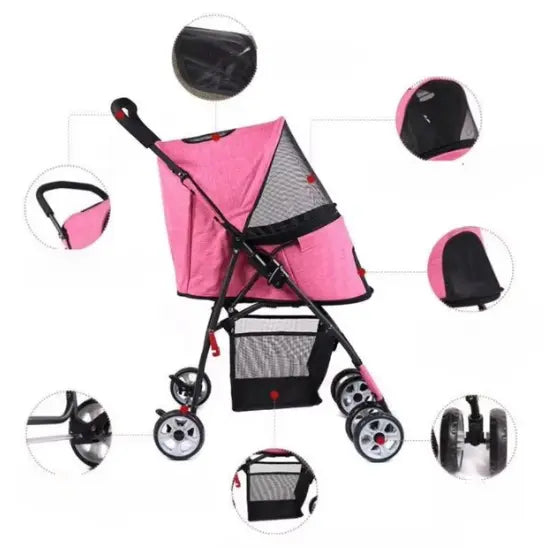 Poussette pour Chat Pratique et Élégante – Confort Optimal pour Promenade et Voyage Pour toi Mon chat
