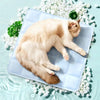 Tapis Rafraichissant Chat Confortable avec Motifs Carrés