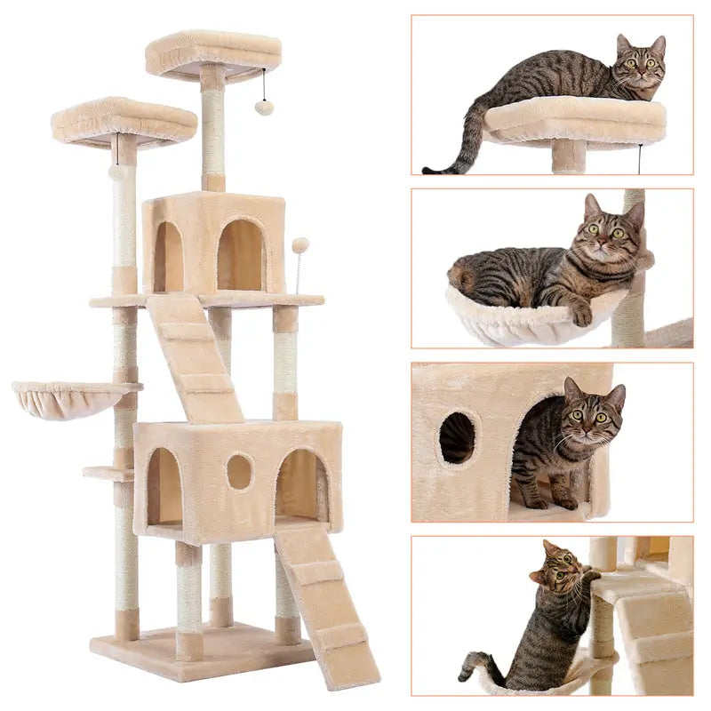 Arbre à chat plusieurs niveaux avec perchoirs confortables Pour toi Mon chat