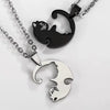 Collier de couple à design de chat en acier inoxydable Pour toi Mon chat