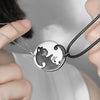 Collier de couple à design de chat en acier inoxydable Pour toi Mon chat