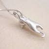 Collier et pendentif de chat de couleur argent Pour toi Mon chat