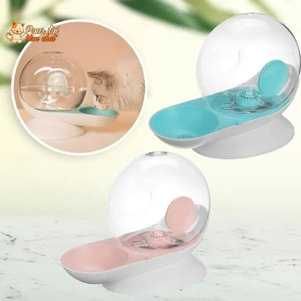 Fontaine à Eau Chat Sans Electricité - Escarg'eau™ - Pour toi Mon chat