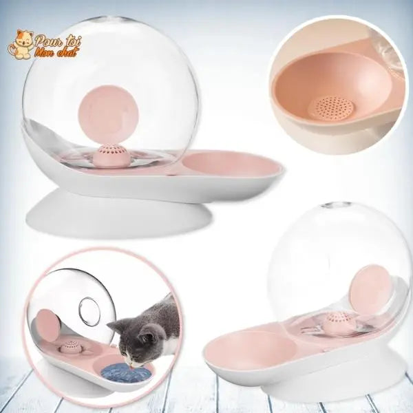 Fontaine à Eau Chat Sans Electricité - Escarg'eau™ - Pour toi Mon chat