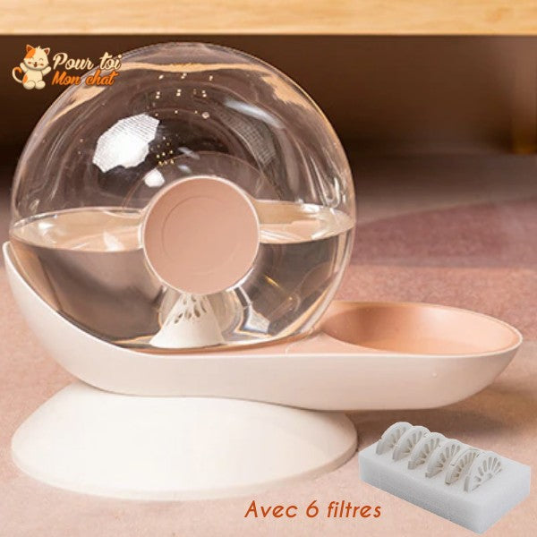 Fontaine à Eau Chat Sans Electricité - Escarg'eau™ - Pour toi Mon chat