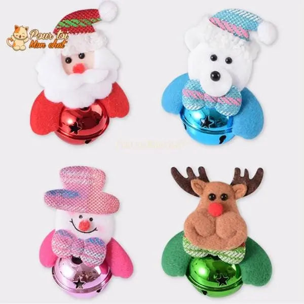 Noël Jouets en Peluche, décors de Noël, Père Noël, Bonhomme de neige, Renne, Nounours, clochette, grelot, poupées - Pour Chat - GrelotNoëlChat™ - Pour toi Mon chat