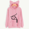 Sweat à capuche en forme de chat pour femmes Pour toi Mon chat