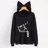 Sweat à capuche en forme de chat pour femmes Pour toi Mon chat