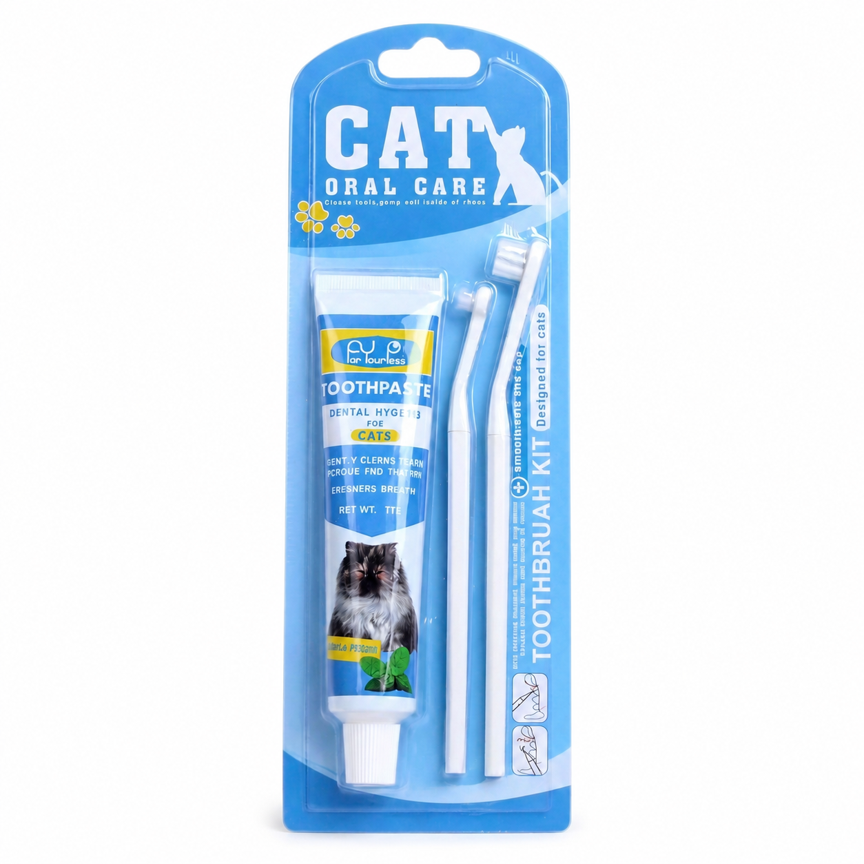 Kit de dentifrice enzyme pour chat Pour toi Mon chat