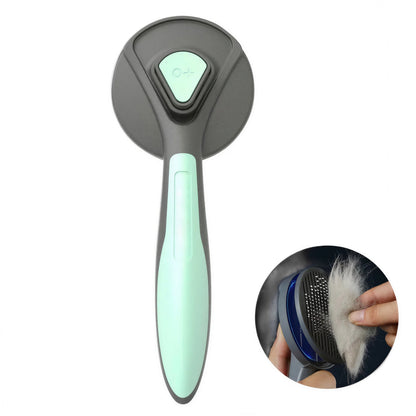 Brosse de toilettage avec bouton en acier inoxydable pour chat Pour toi Mon chat