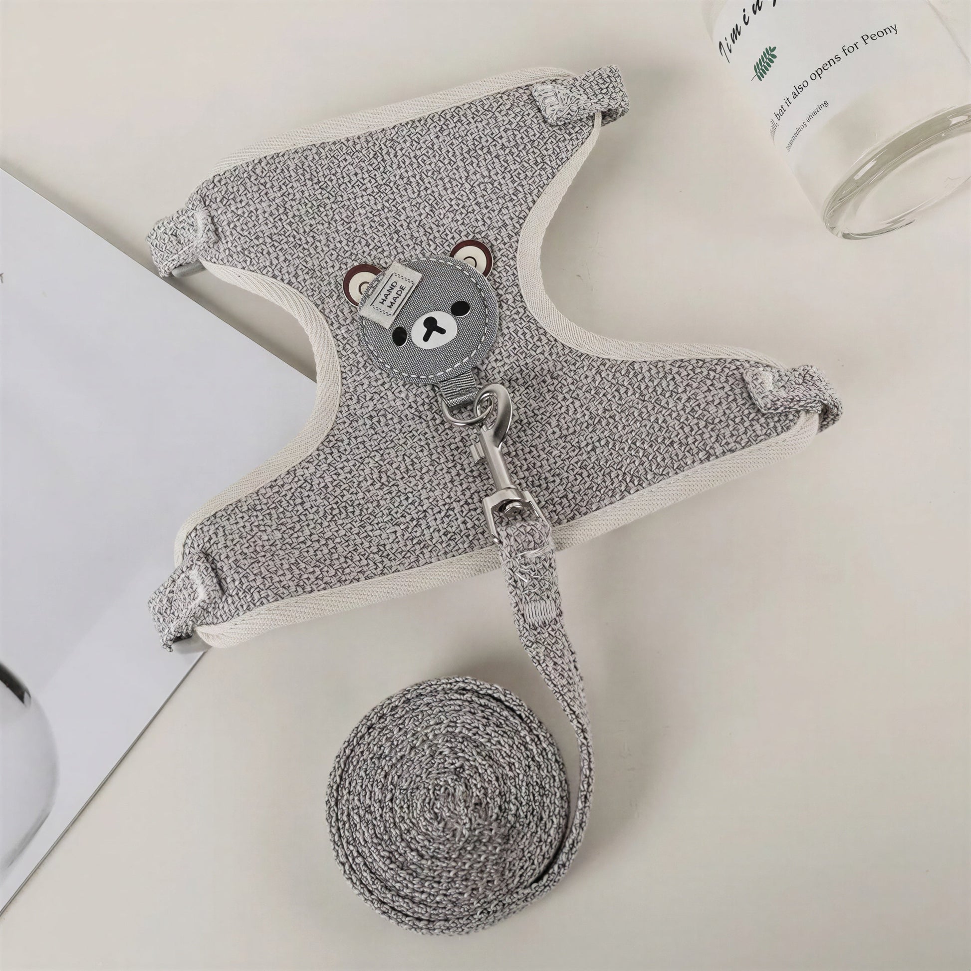 Sangle de poitrine en glaçure avec design d'ourson pour chat Pour toi Mon chat
