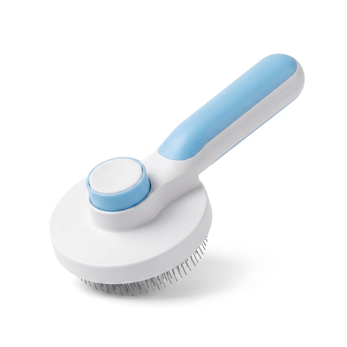 Peigne dépilatoire rond en plastique avec bouton pour chat Pour toi Mon chat