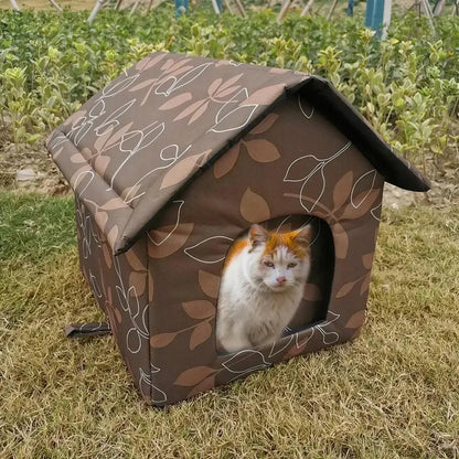 Abri pour Chat Extérieur Imprimé Camouflage Feuilles Pour toi Mon chat