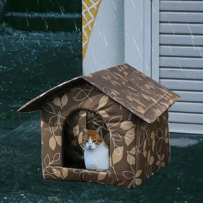 Abri pour Chat Extérieur Imprimé Camouflage Feuilles Pour toi Mon chat