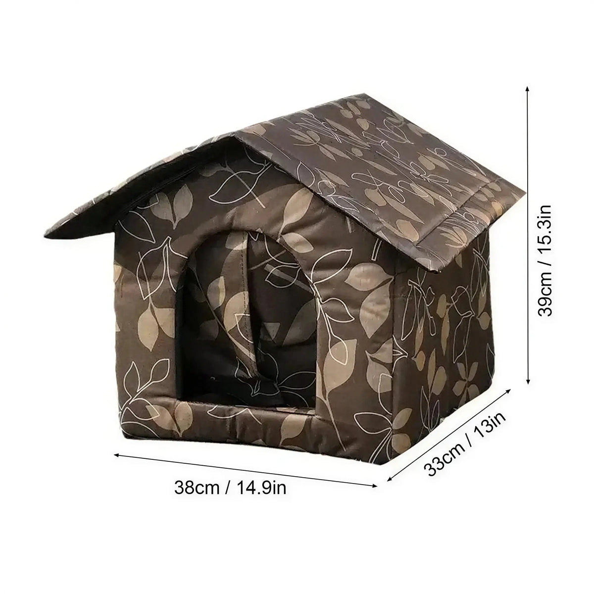 Abri pour Chat Extérieur Imprimé Camouflage Feuilles Pour toi Mon chat