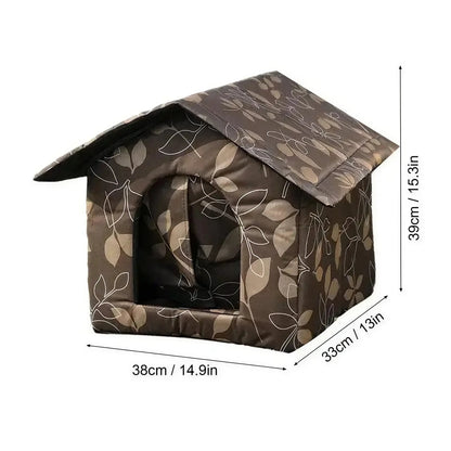 Abri pour Chat Extérieur Imprimé Camouflage Feuilles Pour toi Mon chat