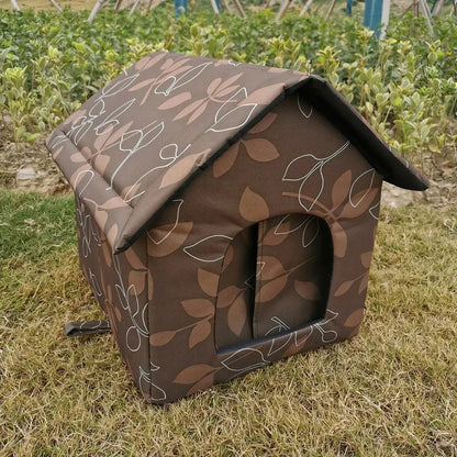 Abri pour Chat Extérieur Imprimé Camouflage Feuilles Pour toi Mon chat