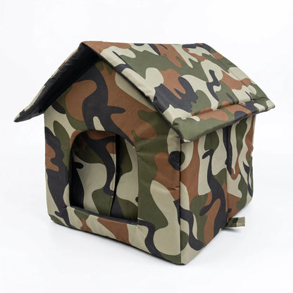 Abri pour Chat Extérieur Imprimé Camouflage Feuilles Pour toi Mon chat