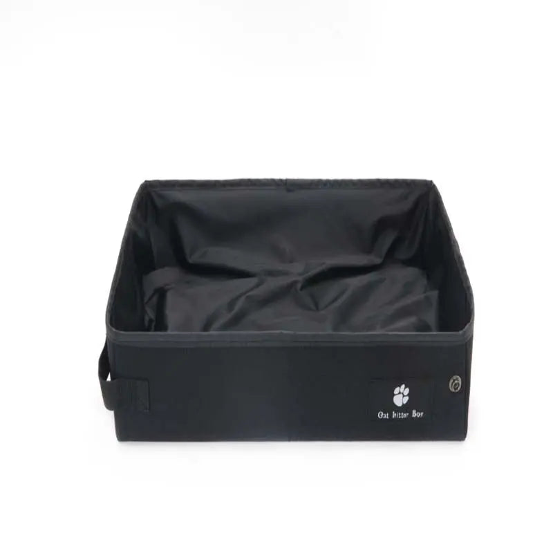 Bac à litière simple et pliable en tissu oxford pour chat Pour toi Mon chat