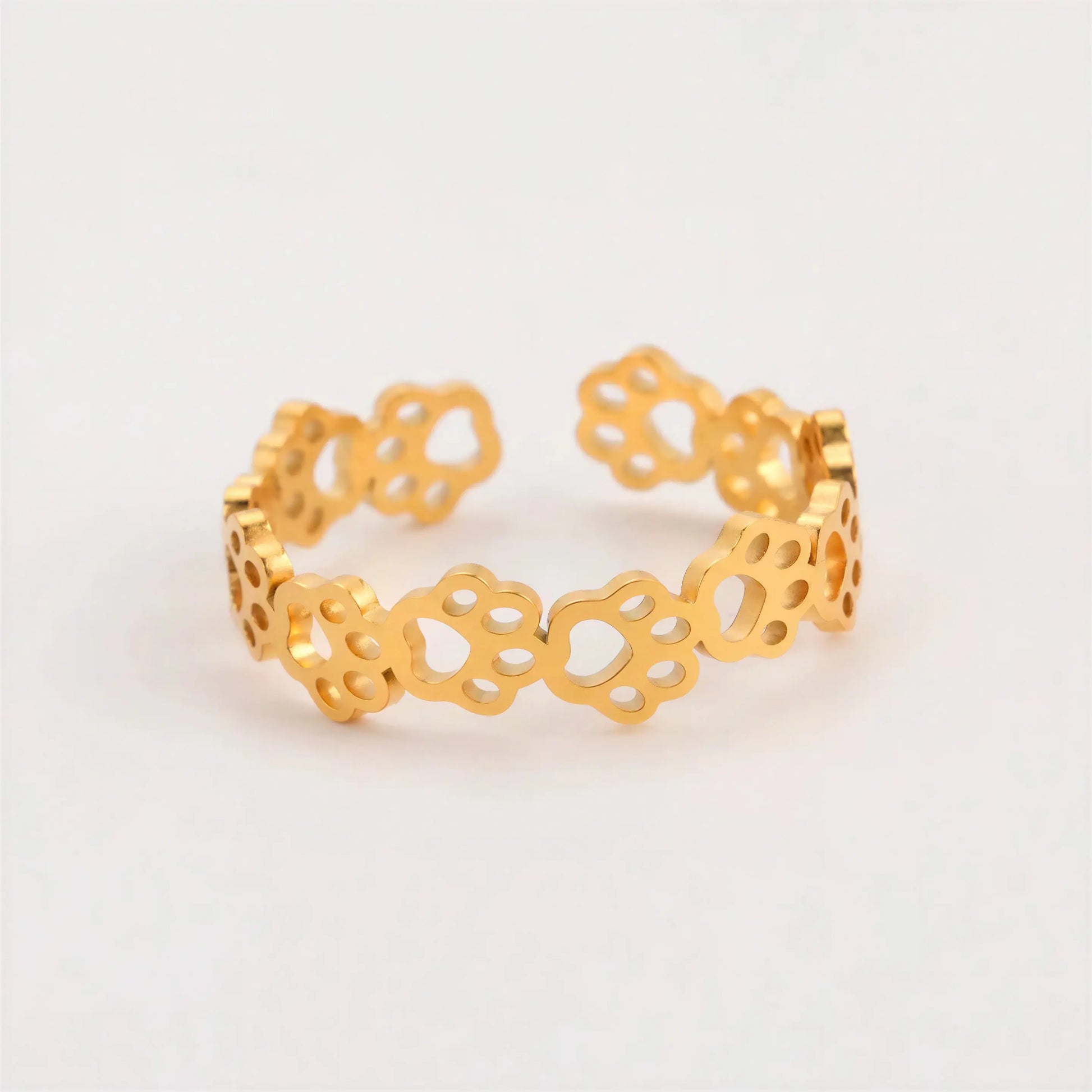 Bague Chat avec des Petites Pattes Dorées Pour toi Mon chat