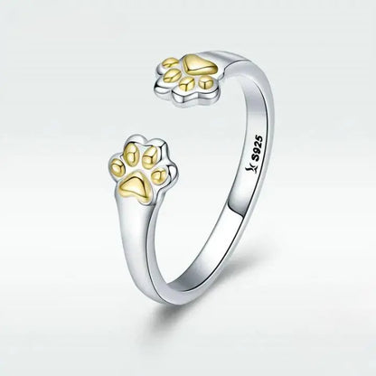 Bague Chat en Forme de Pattes pour Femme