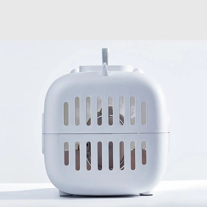 Boîte de transport en plastique vitrée avec poignée et bandoulière pour chat Pour toi Mon chat
