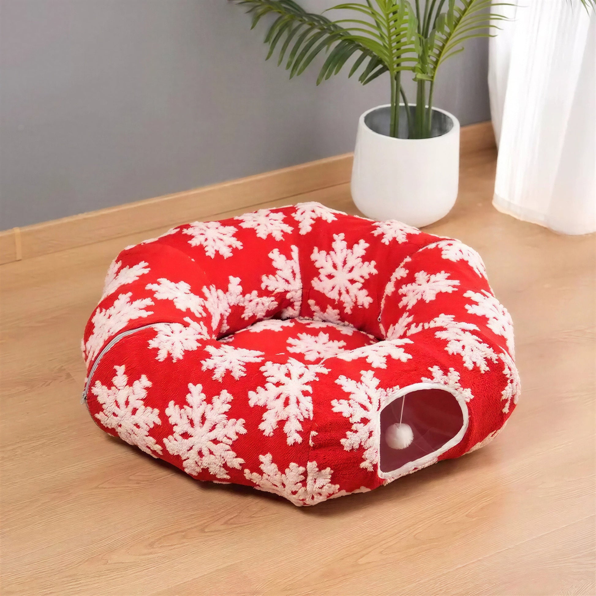 Lit pour Chat Modulable Motif Flocons de Neige Pour toi Mon chat