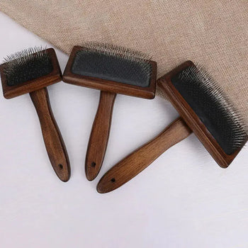 Brosse Chat Poil Long Durable en Bois Pour toi Mon chat