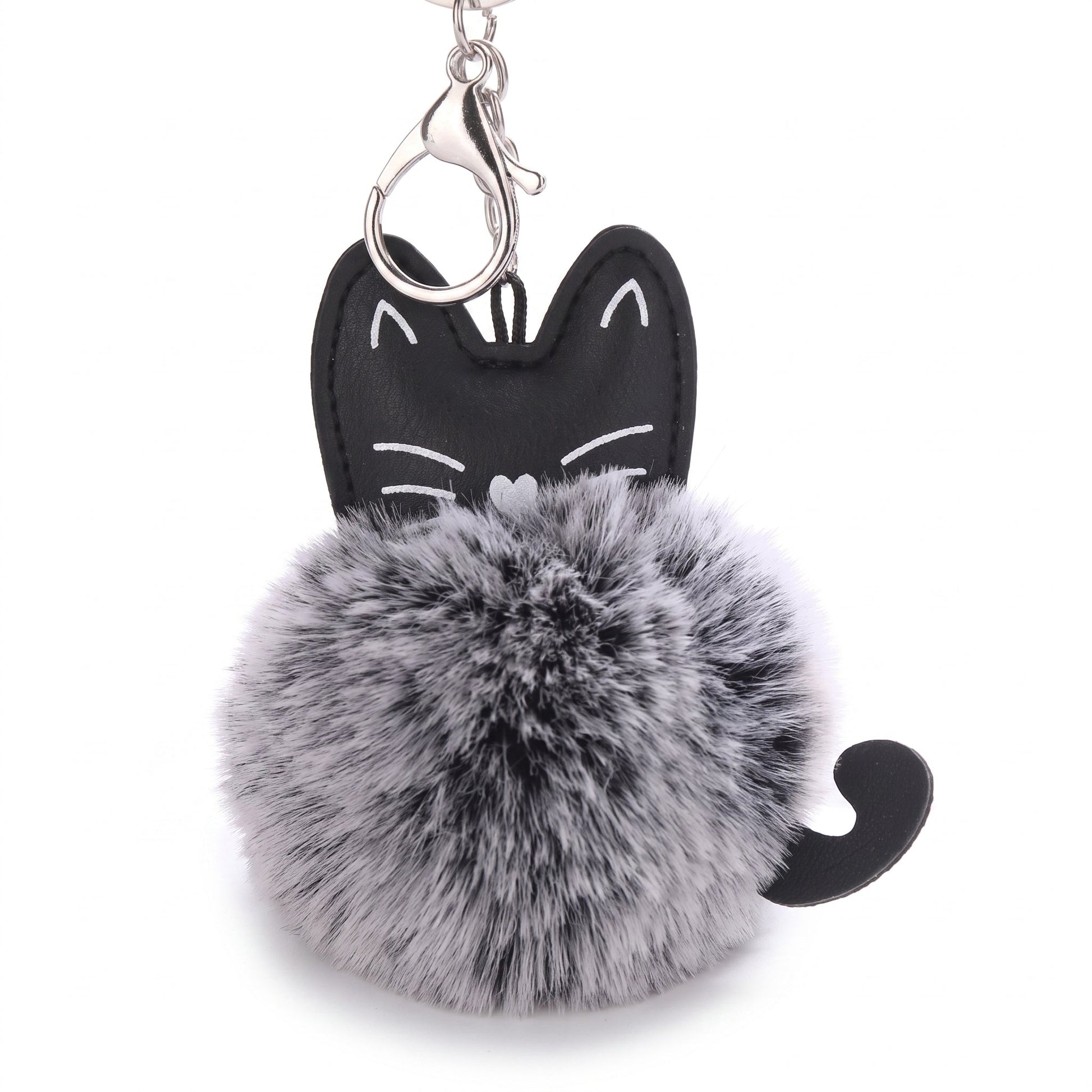 Porte-clés mignon en forme de chat avec boule de fourrure Pour toi Mon chat