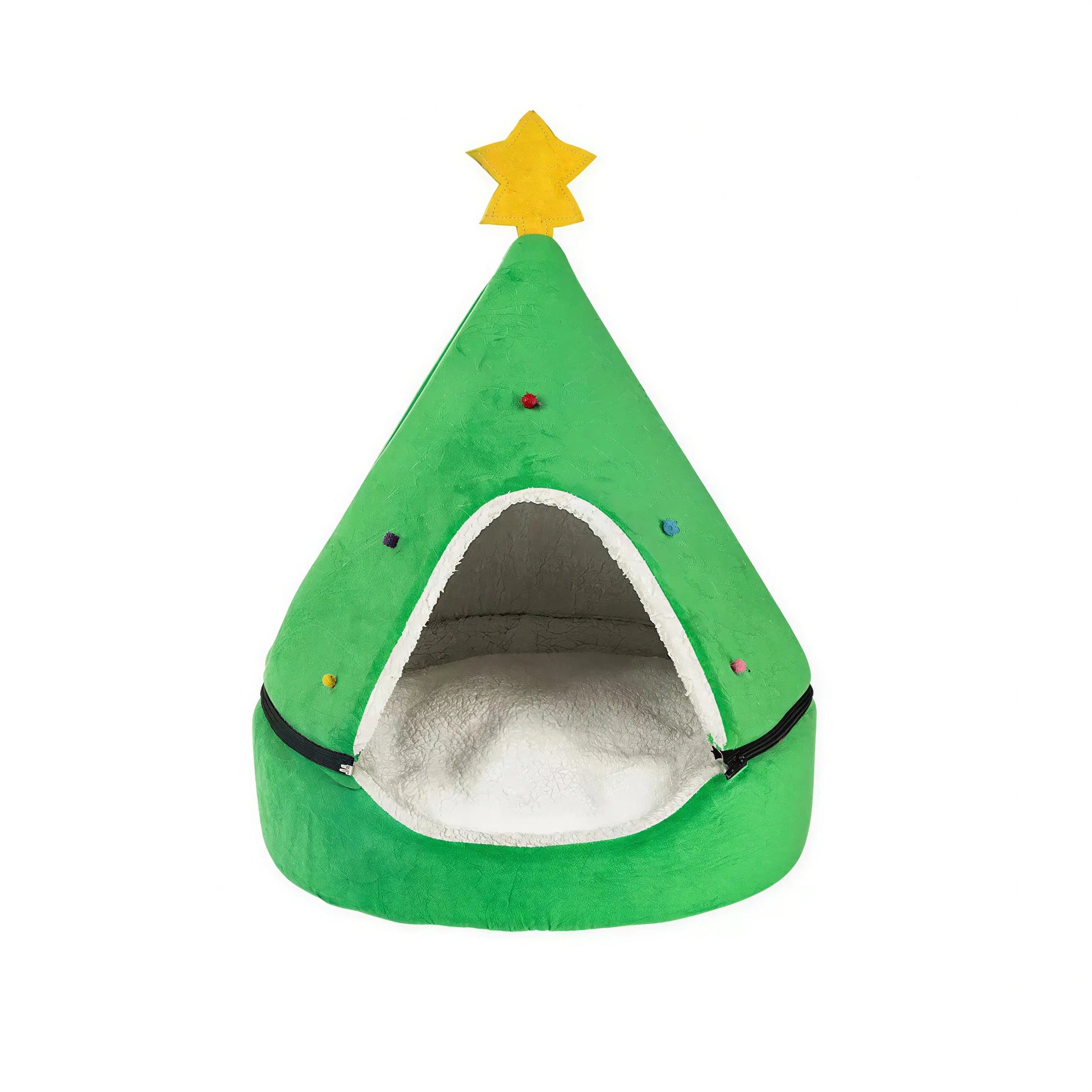 Cabane Pour Chat Sapin De Noel Vert Avec Étoile Jaune Pour toi Mon chat