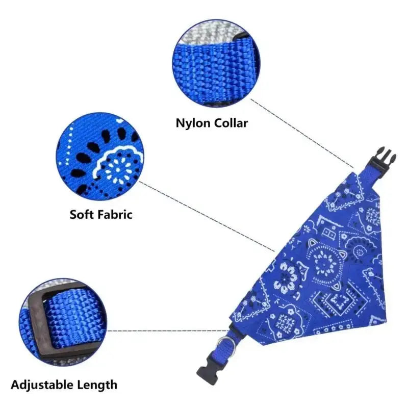 "Cat Collar Lovely Adjustable Dog Cat Necktie Pet Triangular Saliva Tie Scarf Dog Bandana Collar Pour toi Mon chat