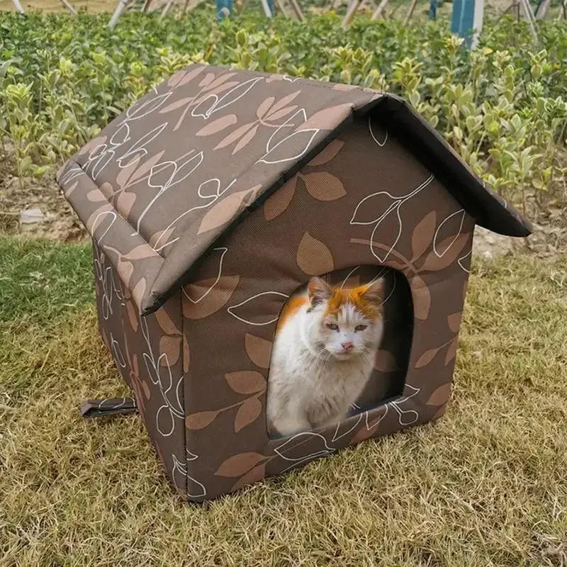 Cat House Waterproof Outdoor Winter Warm Pet Cat Cave Sleeping Beds Tent Home Foldable and Washable for Small Dog Puppy Supplies Pour toi Mon chat
