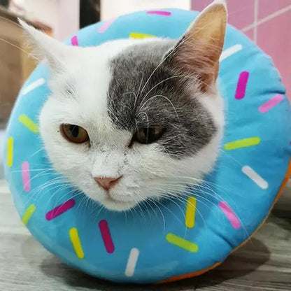 Collerette Gonflable Douce en Forme de Donut pour Chat