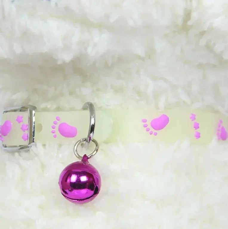 Collier Chat Anti Étranglement Fluorescent avec Clochette