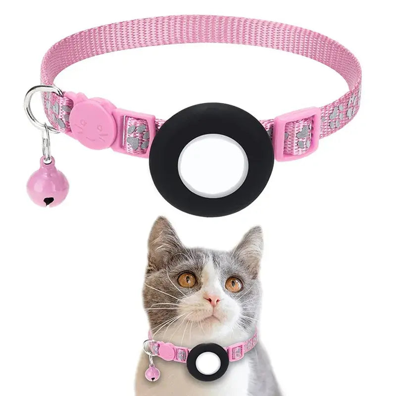 Collier Chat Anti Étranglement à Dégagement Rapide avec Emplacement pour Traqueur Pour toi Mon chat