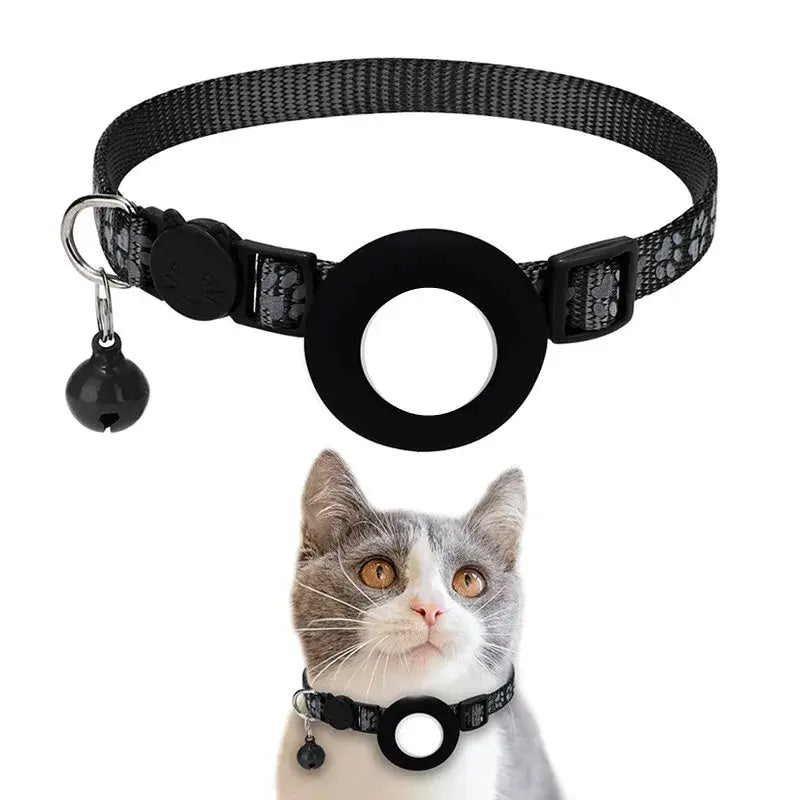 Collier Chat Anti Étranglement à Dégagement Rapide avec Emplacement pour Traqueur Pour toi Mon chat