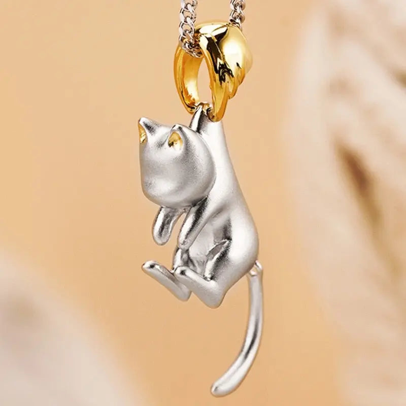 Collier avec pendentif de chat simple pour les femmes Pour toi Mon chat