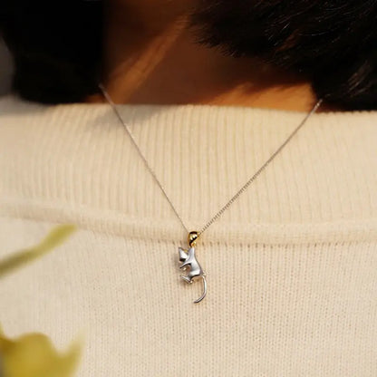 Collier avec pendentif de chat simple pour les femmes Pour toi Mon chat