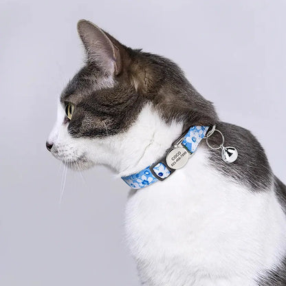 Collier personnalisé en nylon avec clochette pourchat Pour toi Mon chat