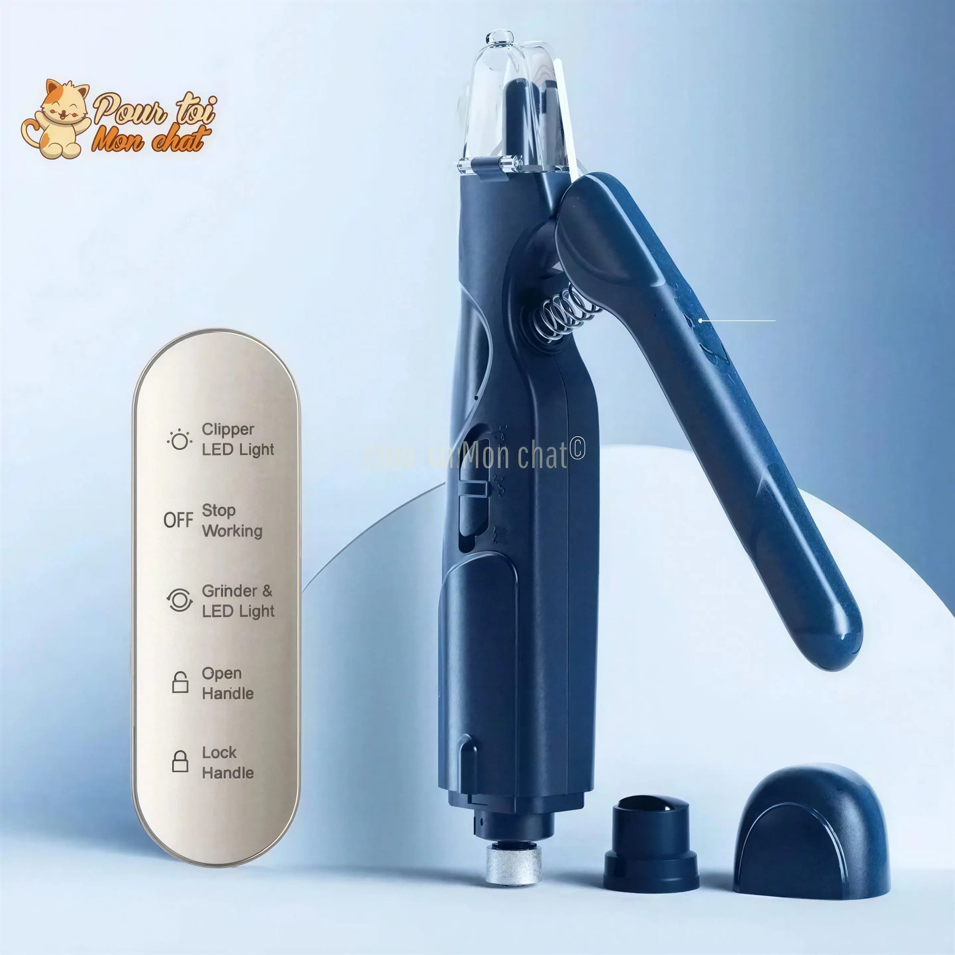 Coupe-griffes - coupe-ongles, ciseaux et broyeur, accessoire pour chat - Coup'Griff4Cat'™ Pour toi Mon chat