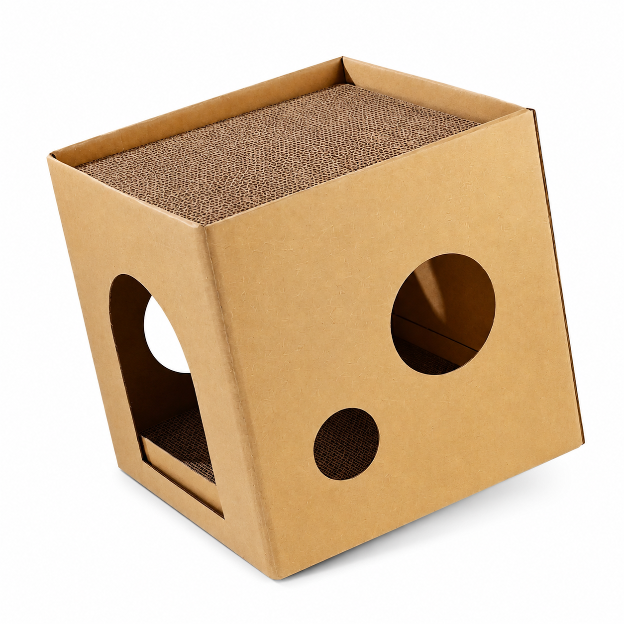 Maison en carton ondulé à gratter pour chat Pour toi Mon chat