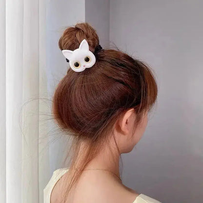 Élastique pour cheveux en soie en forme de chat Pour toi Mon chat